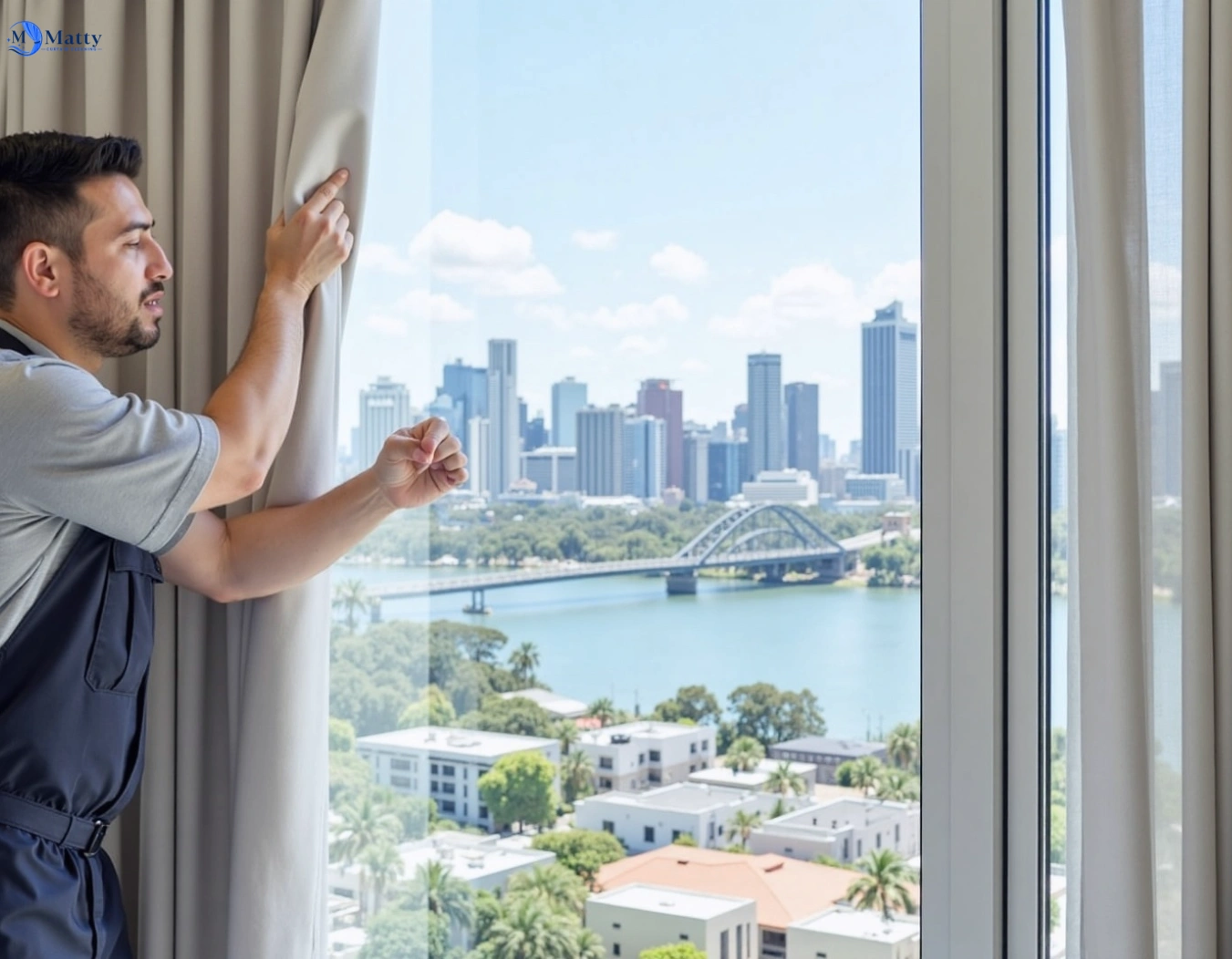 Professional curtain steam cleaning service lane-cove-west-nsw QLD by Matty Curtain Cleaning