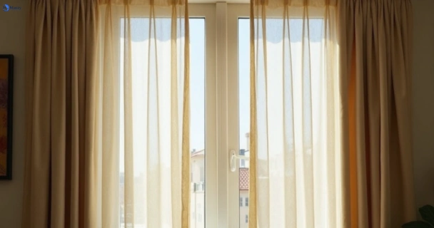 Dusty and dull curtains in lane-cove-west-nsw before steam cleaning